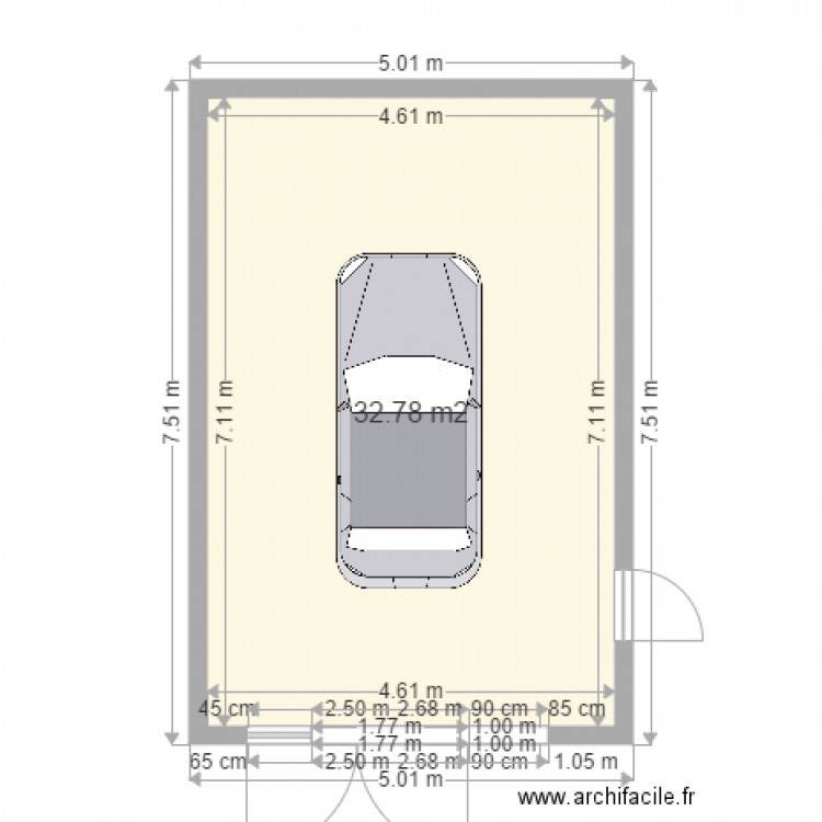 Garage Simple 35m. Plan de 0 pièce et 0 m2
