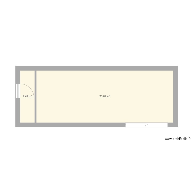 sofia 2. Plan de 2 pièces et 26 m2