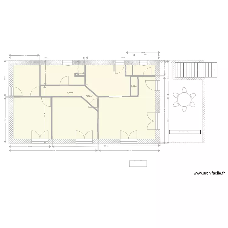 Implantation cloisons. Plan de 