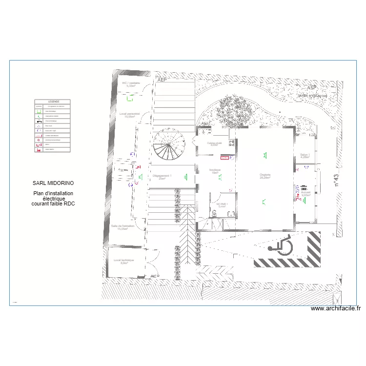 MIDORINO Courants faibles RDC. Plan de MIDORINO Courants faibles RDC. Plan de
