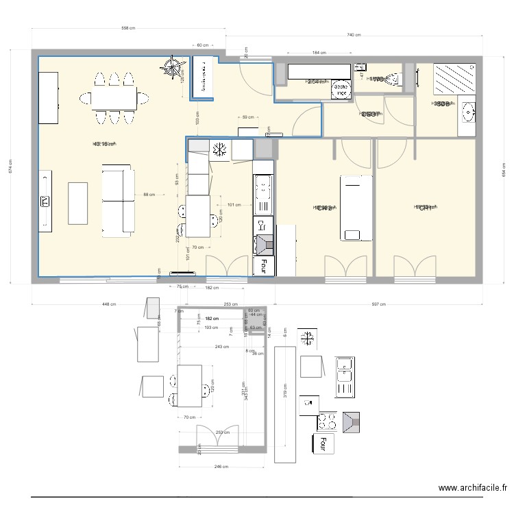 Appart Nath modif 6. Plan de 0 pièce et 0 m2