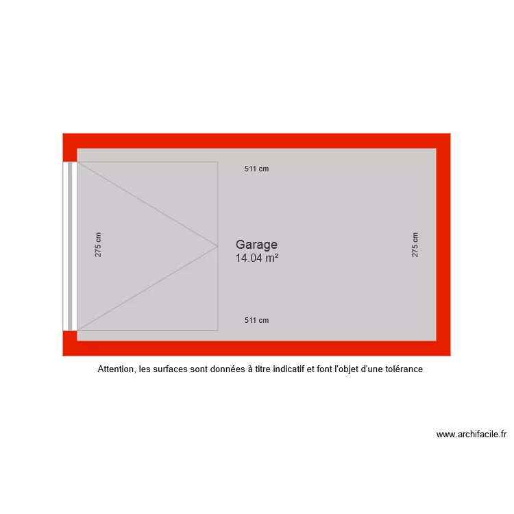 BI 5347 Garage c&ocirc;t&eacute;. Plan de 