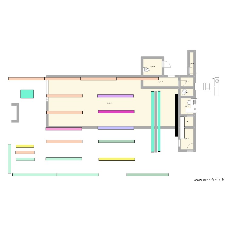 para. Plan de 9 pièces et 115 m2