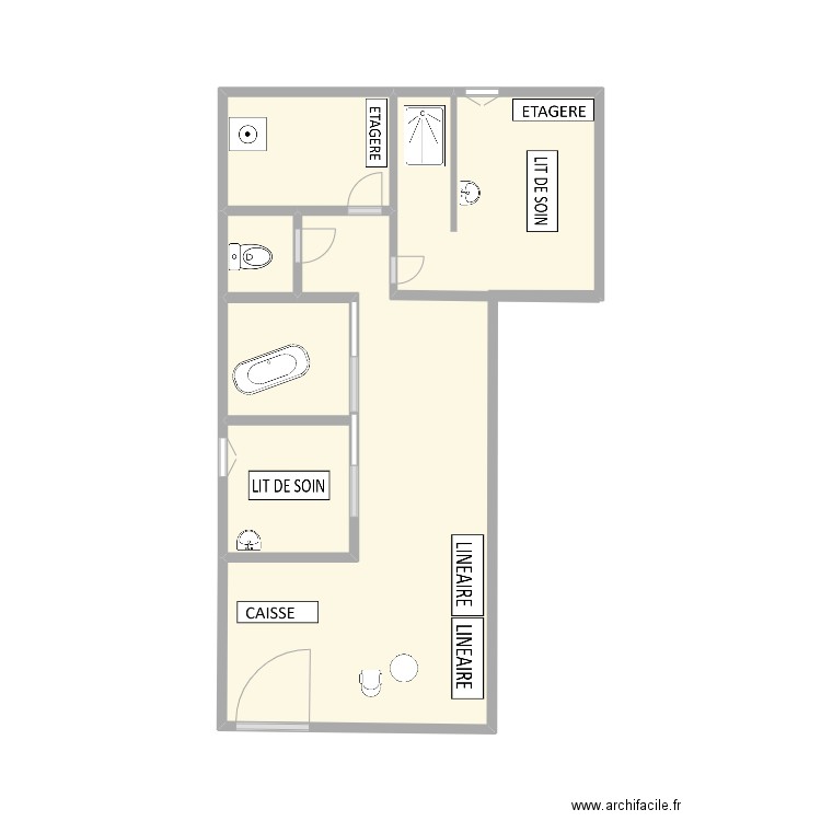 plan institut. Plan de 5 pièces et 11 m2