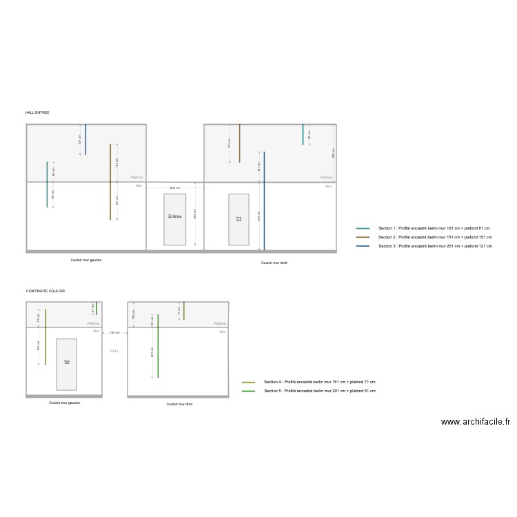 Etage Couloir BENAISSA. Plan de 9 pièces et 82 m2