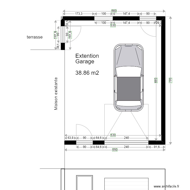 garage def00. Plan de 0 pièce et 0 m2