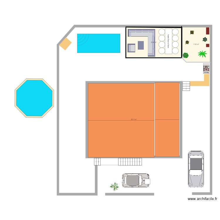 piscine. Plan de 0 pièce et 0 m2