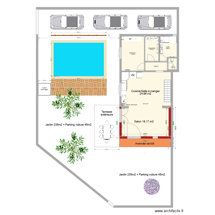 Maison RDC. Plan de 0 pièce et 0 m2