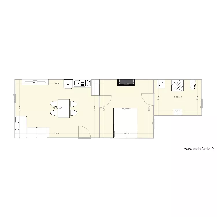 T1 40m2 (1). Plan de 