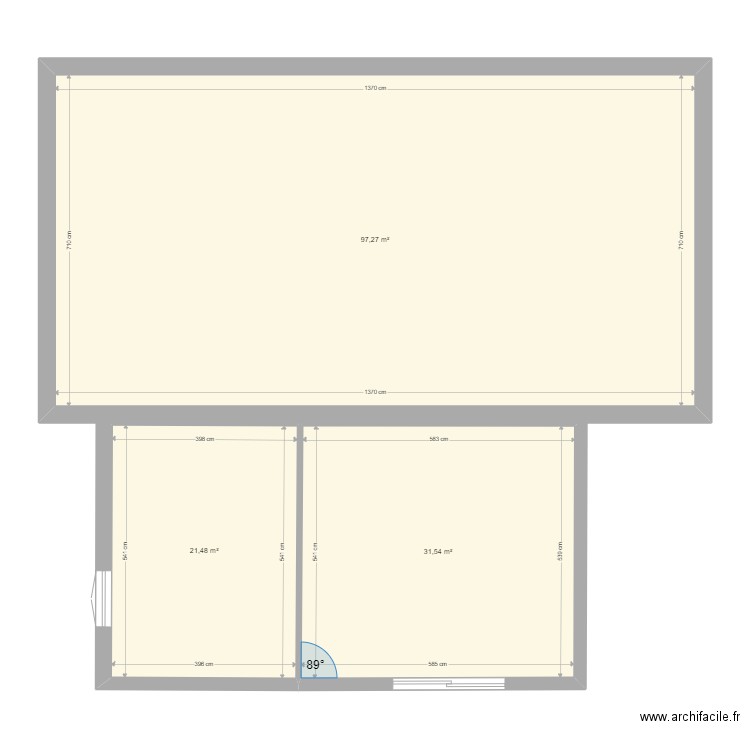 extension. Plan de 0 pièce et 0 m2