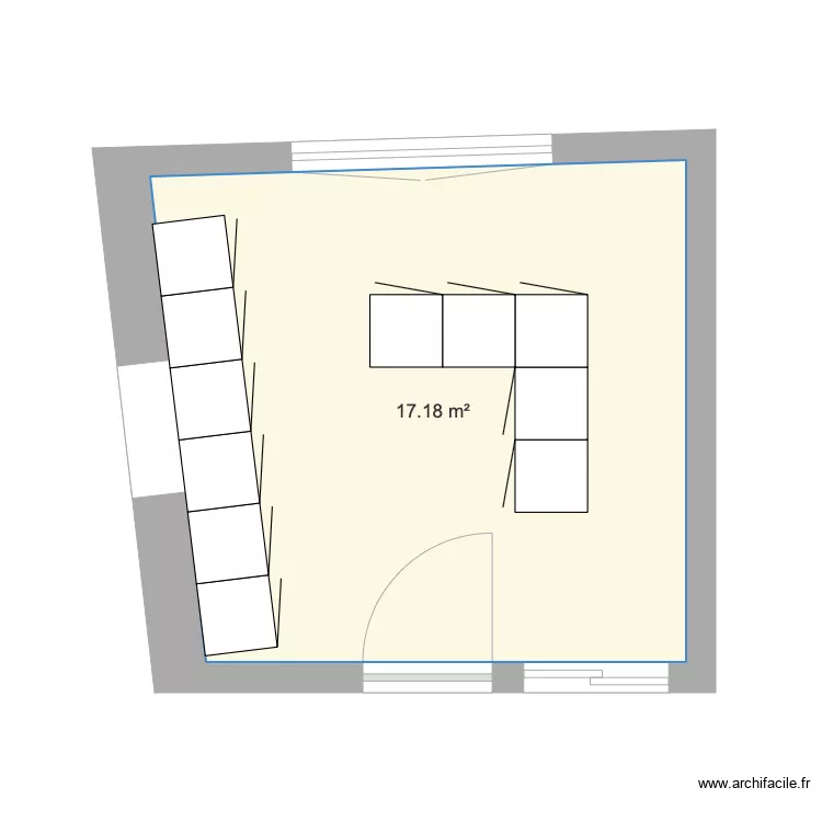 Villetrun Cuisine en L. Plan de 