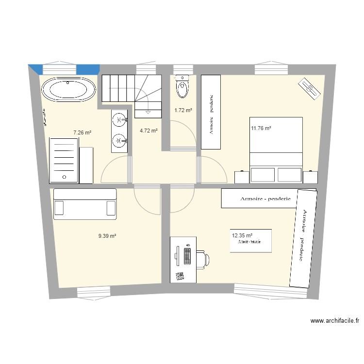 Bacalan Projet Etage. Plan de 0 pièce et 0 m2