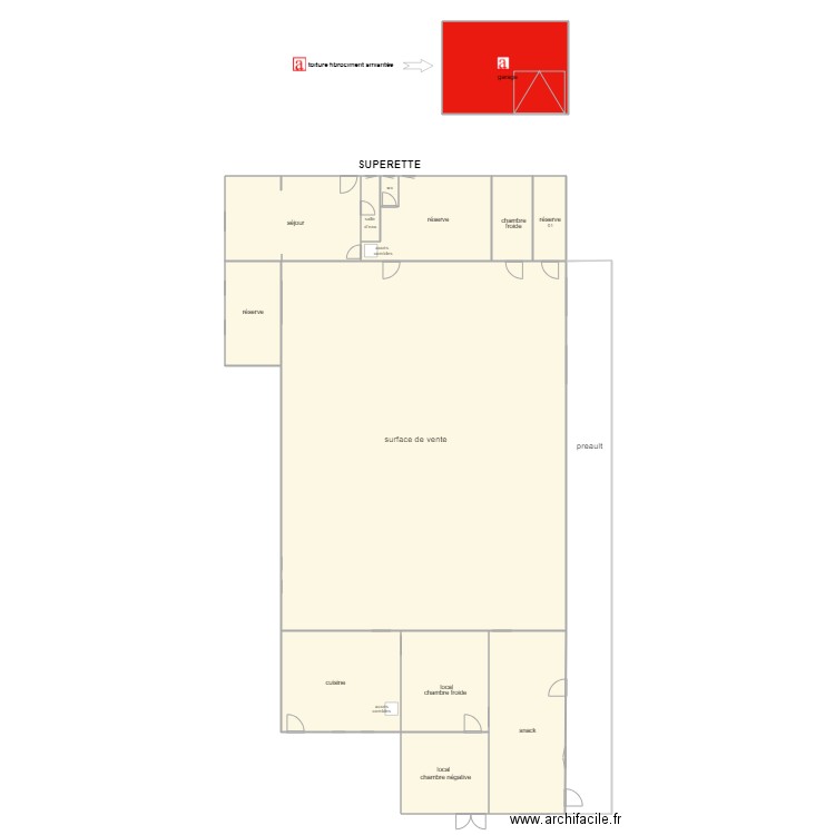 LES ROUILLERES SUPERETTE v2. Plan de 0 pièce et 0 m2