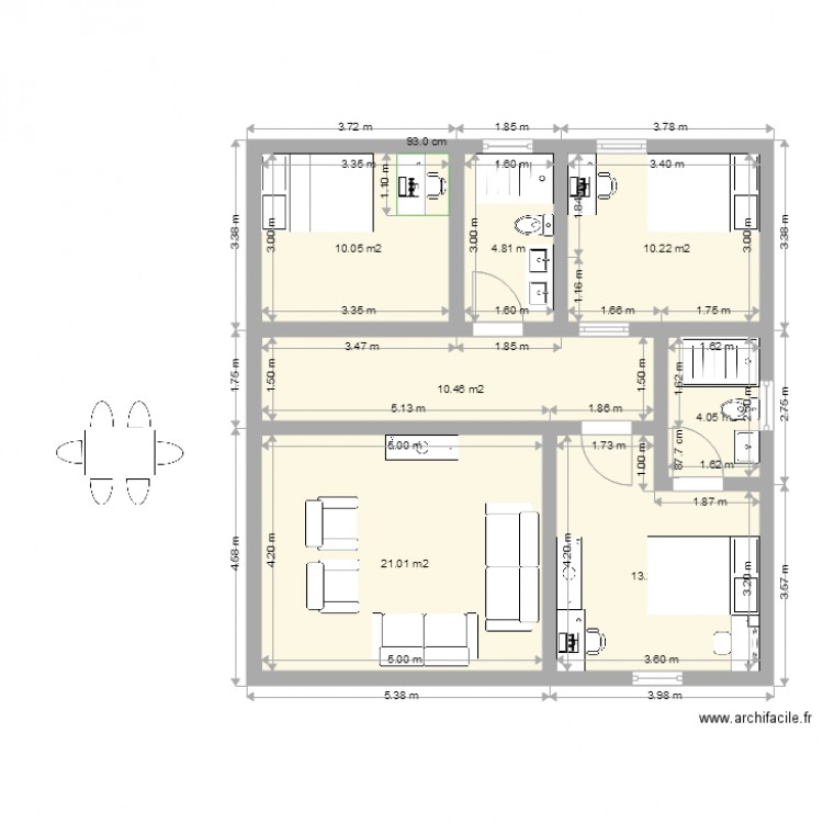 borne. Plan de 0 pièce et 0 m2