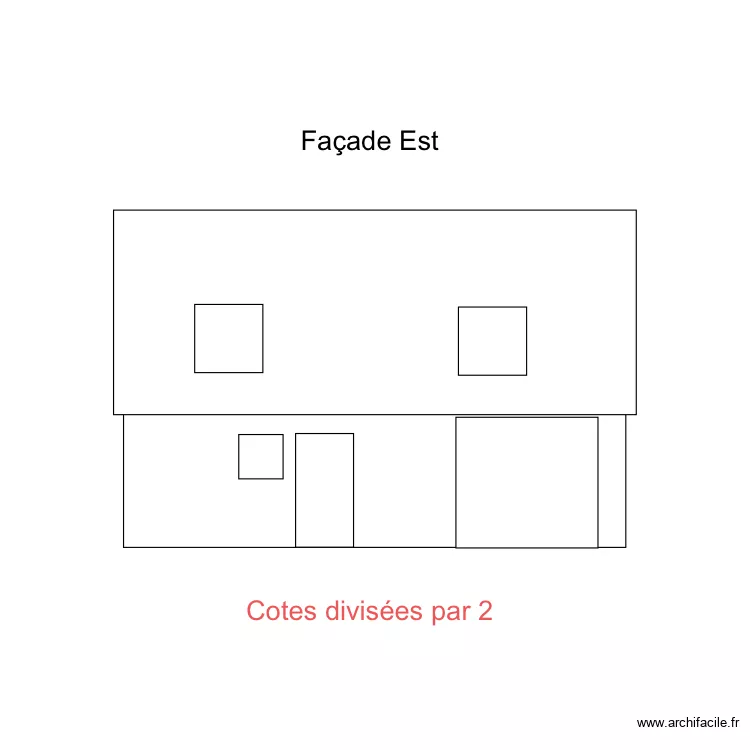 Fa&ccedil;ade Est. Plan de 