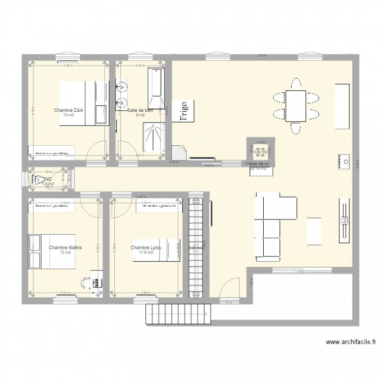Maison. Plan de 0 pièce et 0 m2