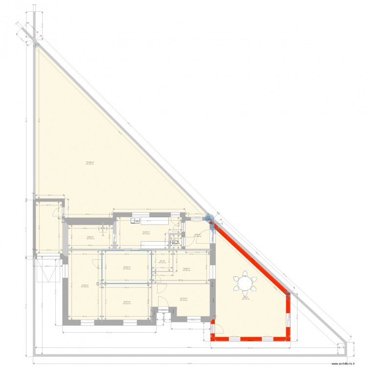 Extension V2. Plan de 0 pièce et 0 m2