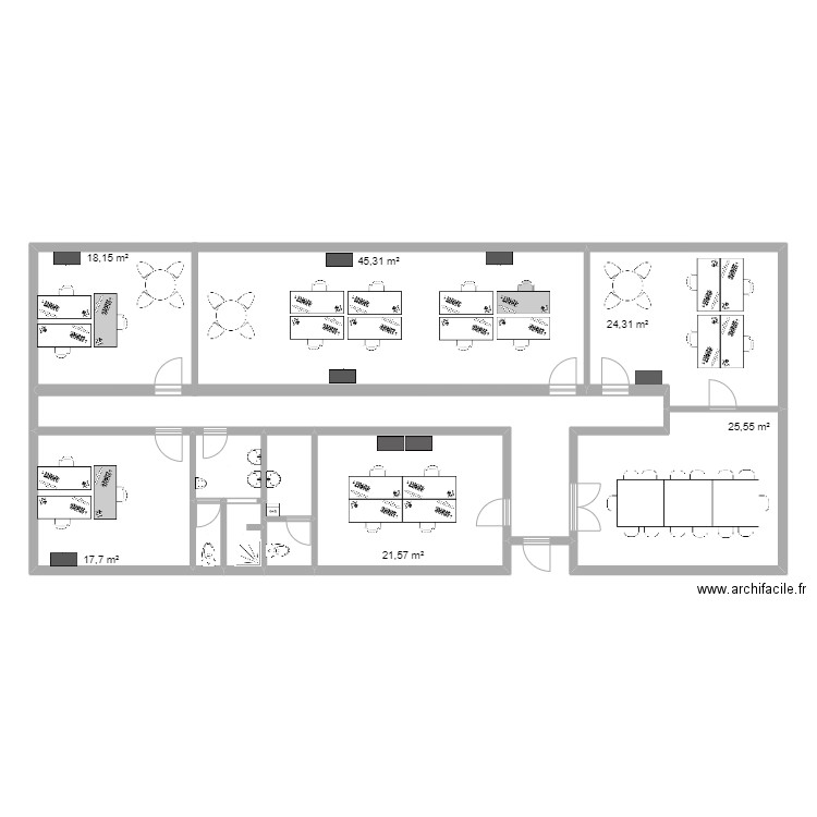 B4 FRANCAZAL. Plan de 11 pièces et 165 m2