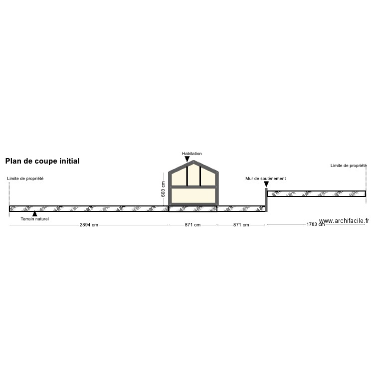 Plan de coupe ETOILE Avant. Plan de 0 pièce et 0 m2