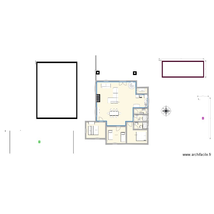 idea2. Plan de 8 pièces et 114 m2