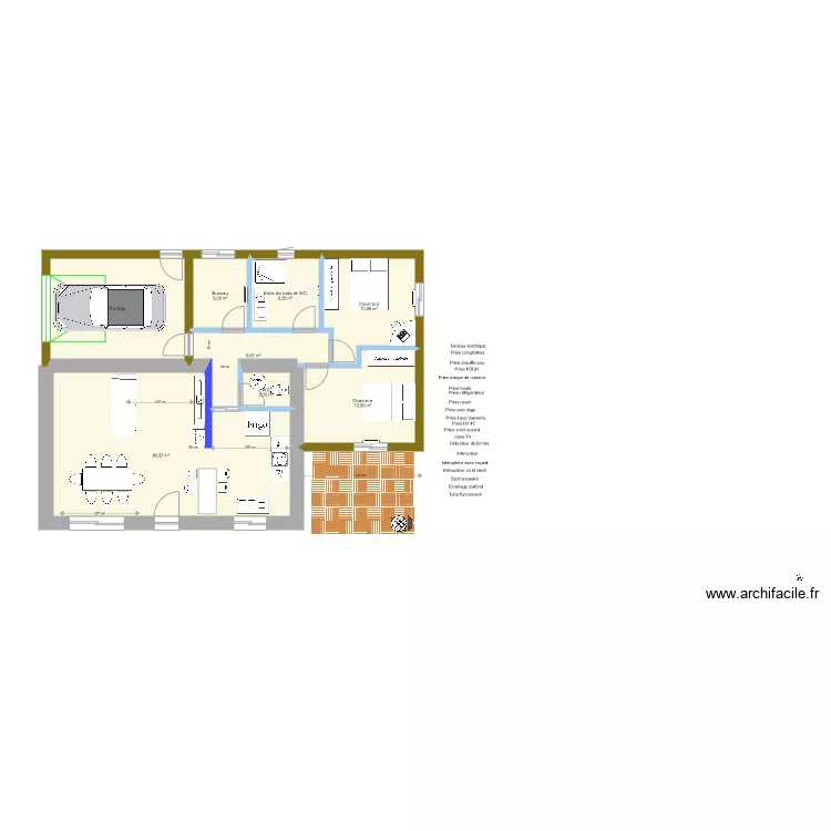 Maison les jaunais sans mur. Plan de Maison les jaunais sans mur. Plan de