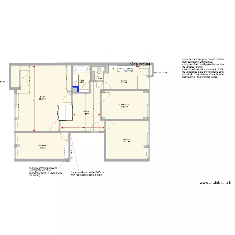 Place Baille. Plan de 