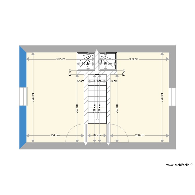 marquisa. Plan de 3 pièces et 23 m2