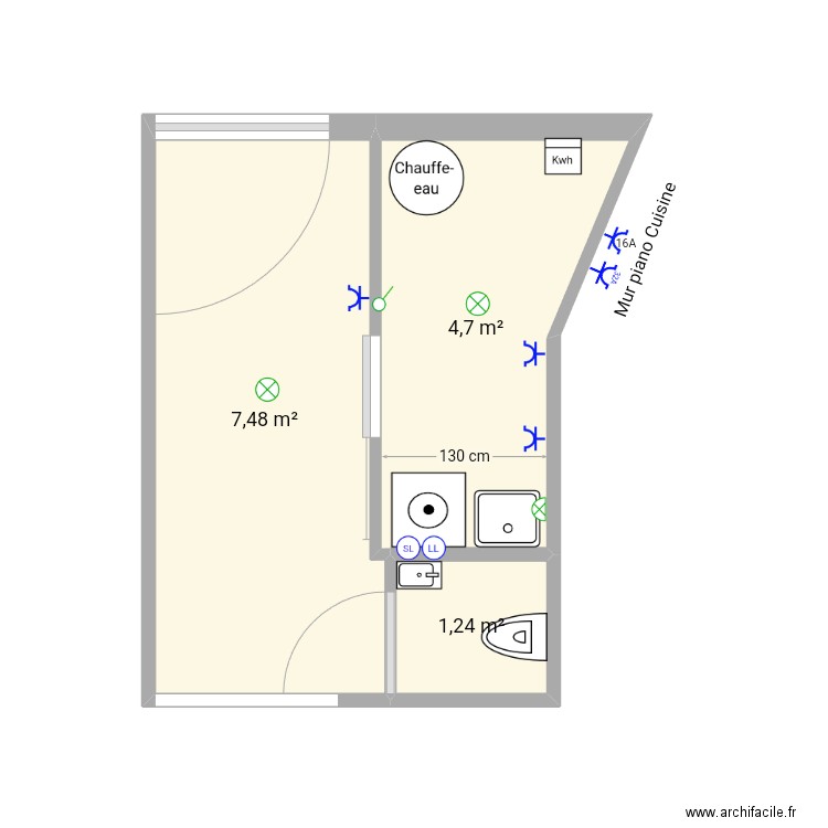 Entrée nouvelle. Plan de 0 pièce et 0 m2