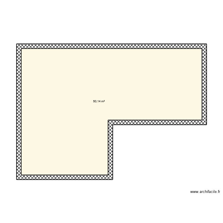 MAISON_ISPAGNAC_1. Plan de 1 pièce et 50 m2