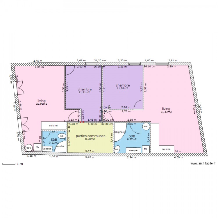 2eme etage PRADES. Plan de 0 pièce et 0 m2