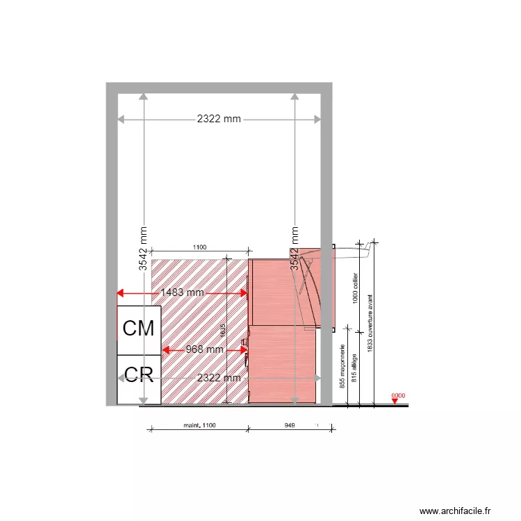 COUPE PROJET AIX EN PROVENCE OUEST CS4040 STANDARD. Plan de 