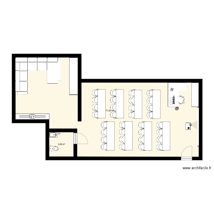 salle de classe louis travail fr. Plan de 0 pièce et 0 m2