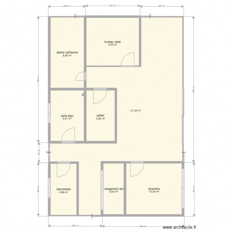 rené 1. Plan de 0 pièce et 0 m2