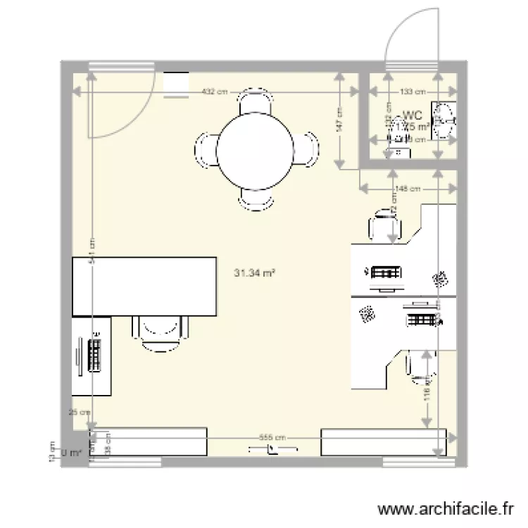 Bureaux. Plan de Bureaux. Plan de