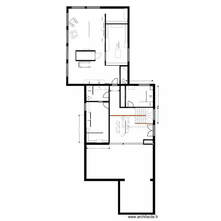 Roy &eacute;tage 1.2. Plan de 
