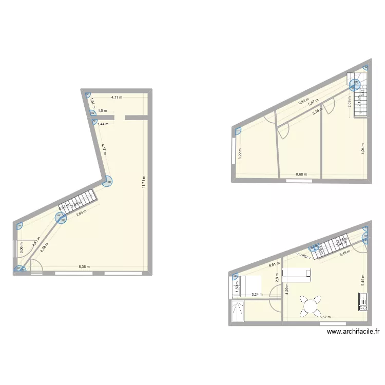 Bar Locmin&eacute;. Plan de 5  et 148 m²
