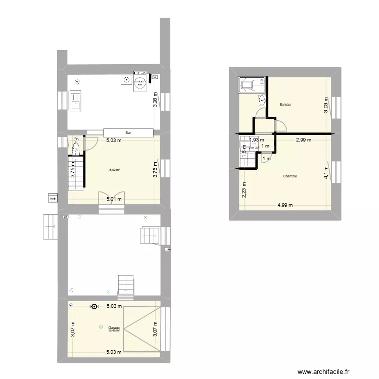 moulineau 2. Plan de 5 pièces et 70 m² moulineau 2. Plan de 5 pièces et 70 m²