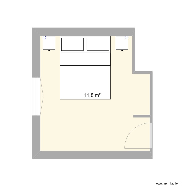 ch1 parents test. Plan de 1 pièce et 12 m2
