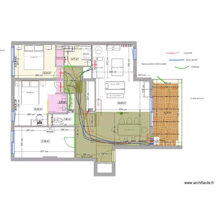 Appart Rossan T3_projet PAC. Plan de Appart Rossan T3_projet PAC. Plan de