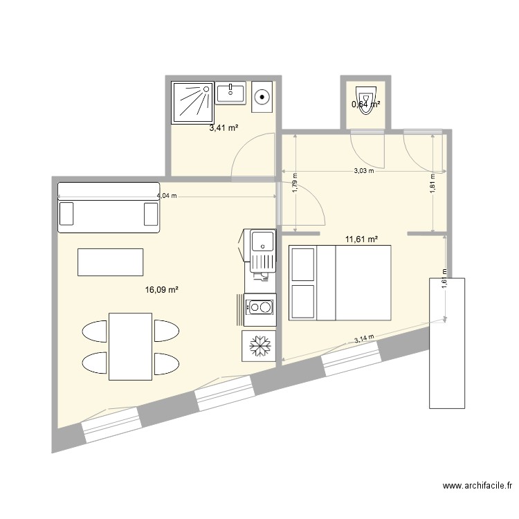 Projet Levant. Plan de 0 pièce et 0 m2