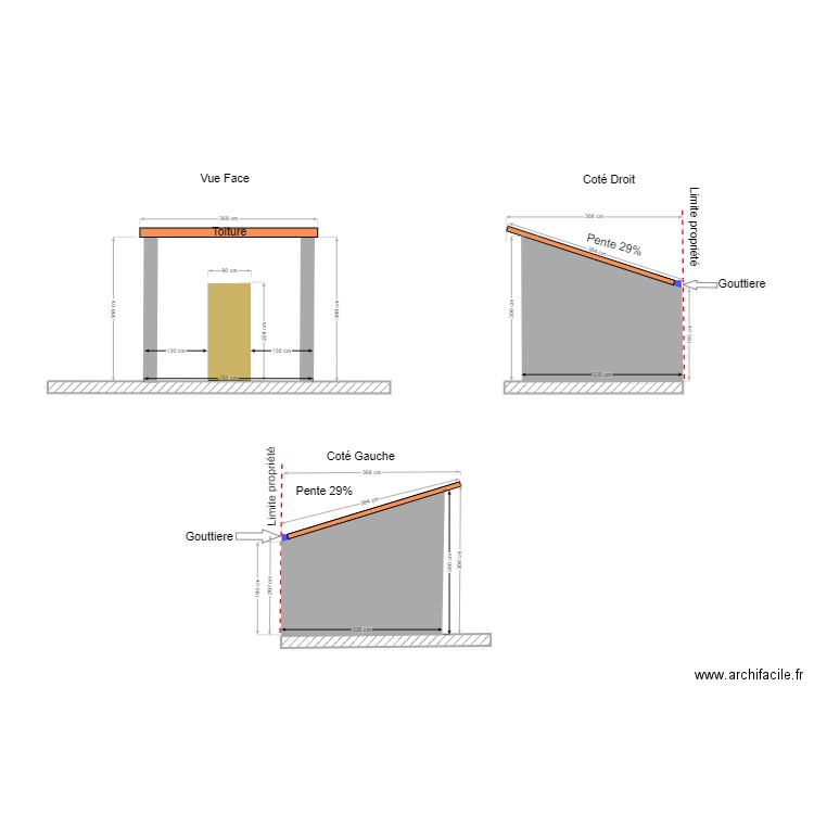 Plans de facades Abris. Plan de 0 pièce et 0 m2