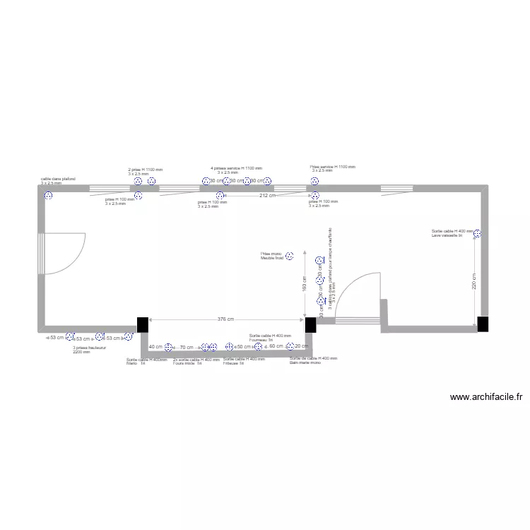 Rocher &eacute;lect. Plan de 