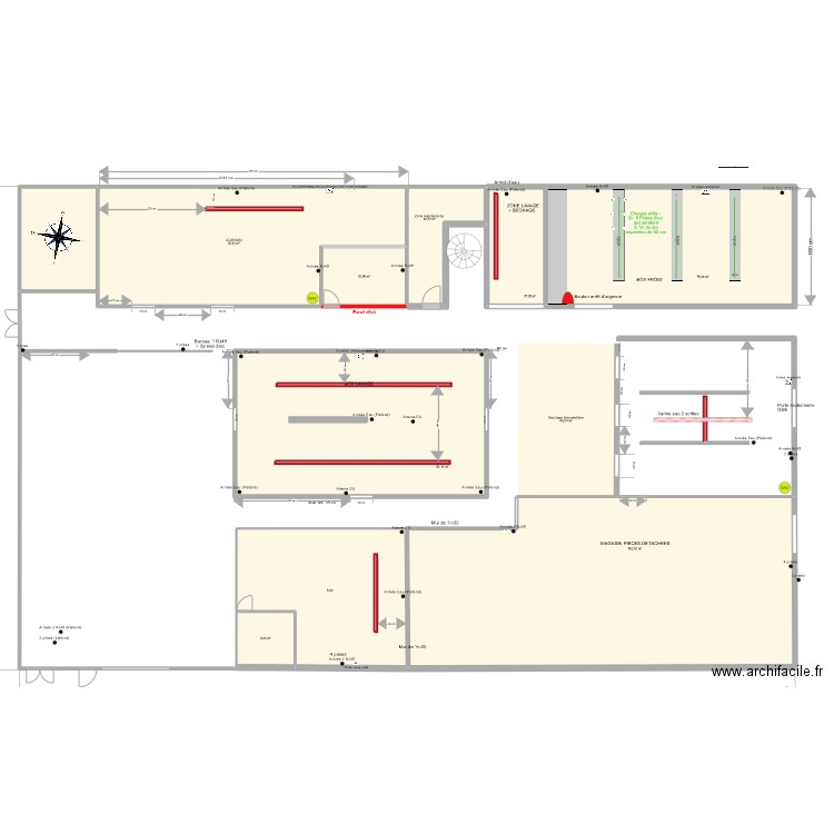 ATELIER V2 - Fond de plan pour GSE - Déc 2022. Plan de 11 pièces et 581 m2