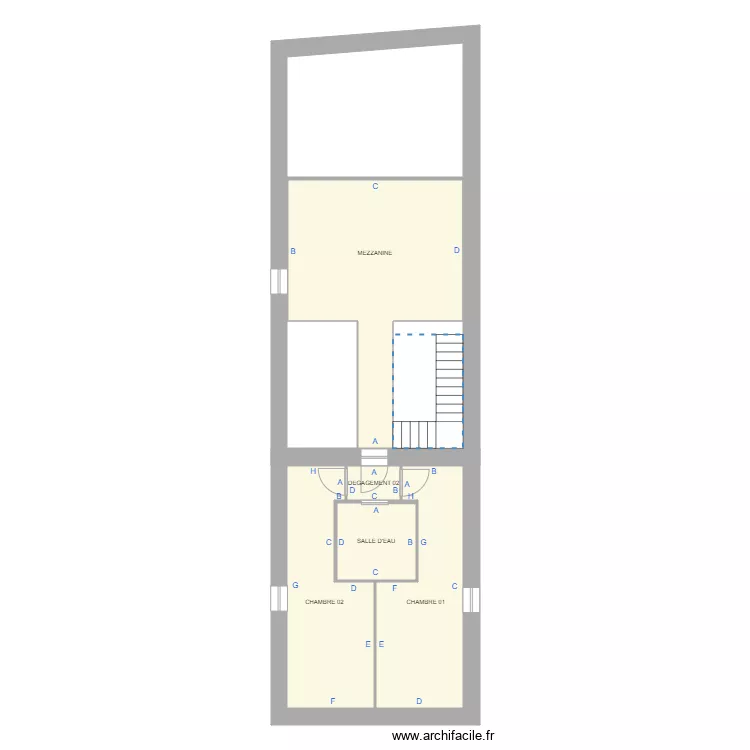 PALARDY ETAGE PLOMB. Plan de 