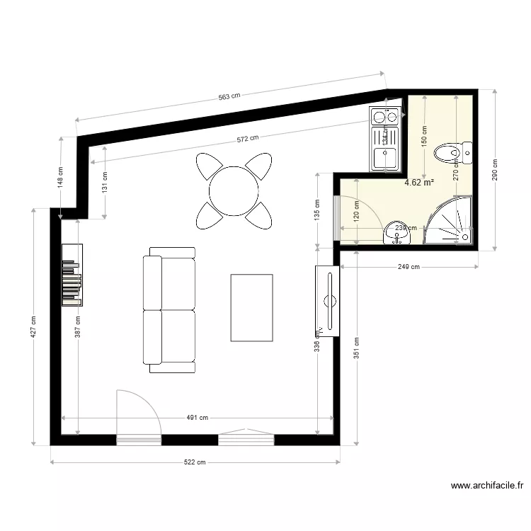 taffo alsade rdc  studio . Plan de 