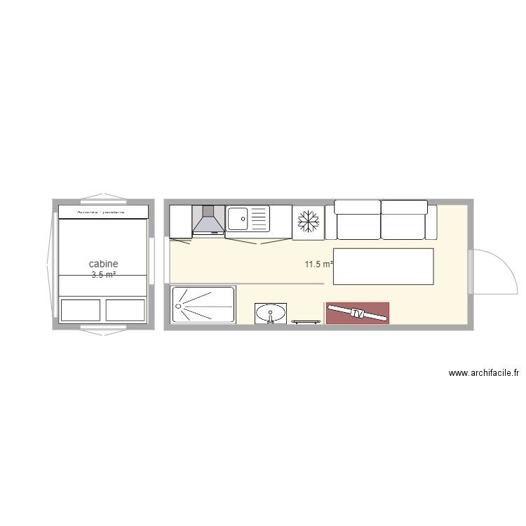 Amenagement Food Truck. Plan de 0 pièce et 0 m2