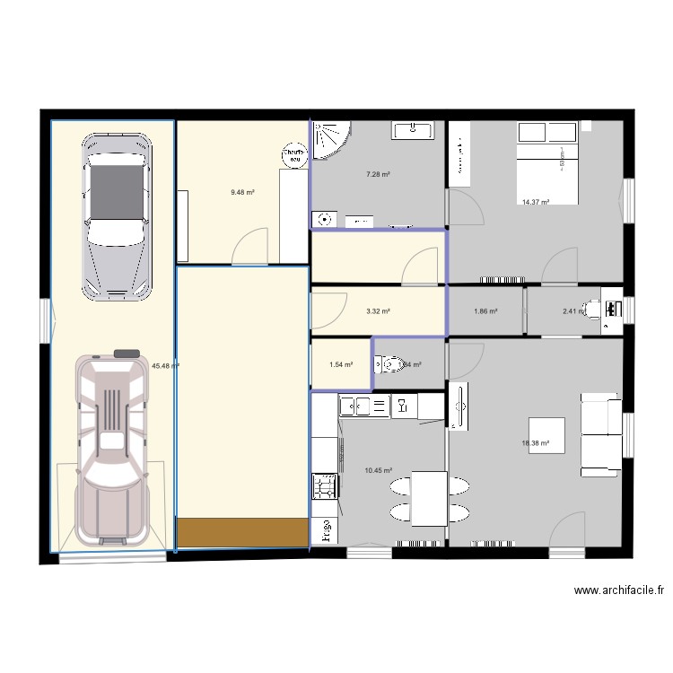 appartement. Plan de 0 pièce et 0 m2