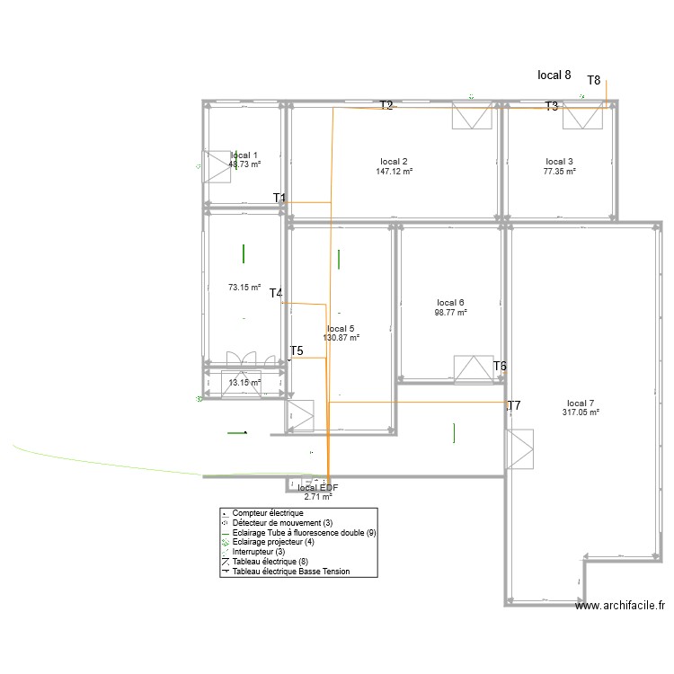 local fraize alim elec. Plan de 0 pièce et 0 m2