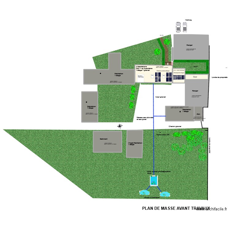 Kerville_PlanMasse_Auberge_Apres. Plan de 13 pièces et 727 m2