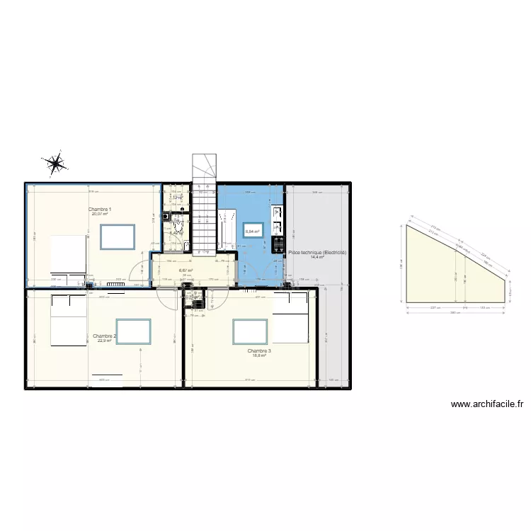 Plan étage - plan permis. Plan de Plan étage - plan permis. Plan de